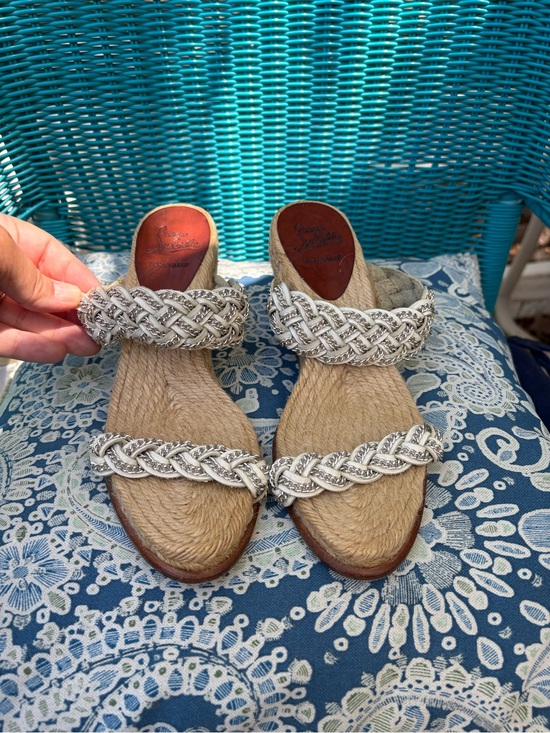 Christian Louboutin Shoes - Christian Louboutin Leather Patterned Espadrilles Gently Worn EUC Size 36
